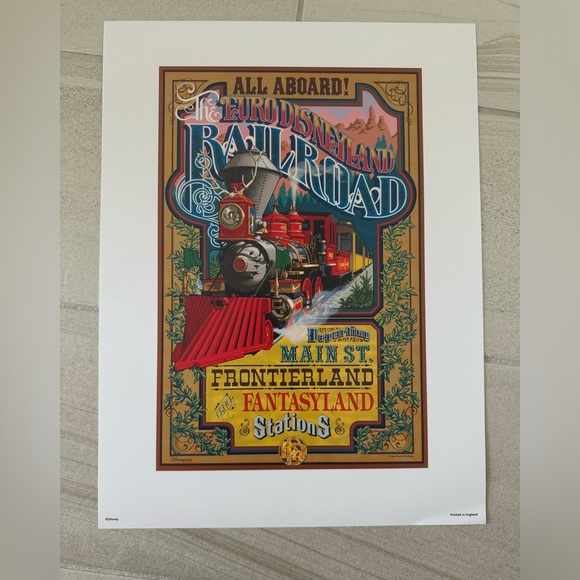 NWT 4 Authentic 12”x16” Disneyland Paris Prints - Picture 1 of 5